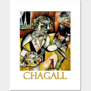 Self Portrait with Seven Digits (1913) by Marc Chagall Posters and Art